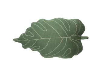 SHAPES - Cuscino foglie di cotone verde 28x42