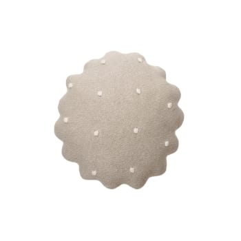Coussin Lavable Biscuit Ivoire - Lorena Canals 25x35 Cm 100% Coton Doux Et Moelleux