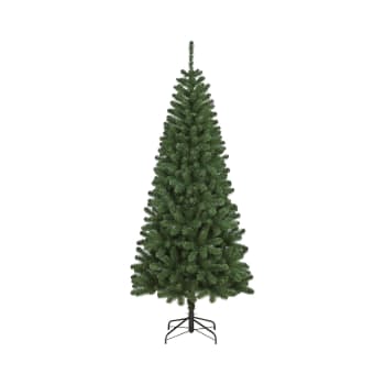 Albero Di Natale XONE 210 Cm Slim Verde - 2700 LED Integrati, Apertura A Ombrello, Rami PE+PVC