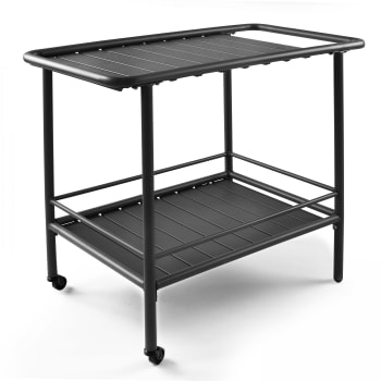 Letto in metallo 90x200 cm - 2 cassetti su rotelle - Marrone