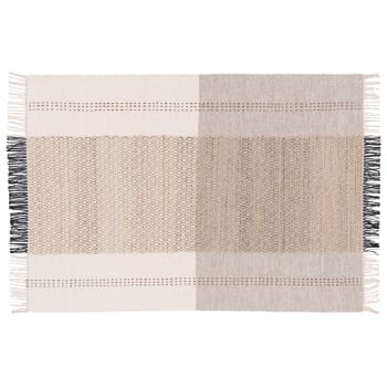 Tapis tissé en laine, jute et coton écru 140x200 LOUISA