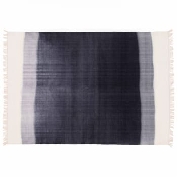 Duna - Tapis rectangulaire en laine tissé à plat bleu 160 x 230 cm