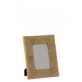 Marco de fotos irregular aluminio/cristal oro Alt. 30 cm