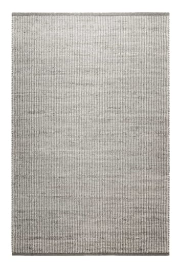Toulouse - Tapis tissé main en laine et jute gris et beige 160x230