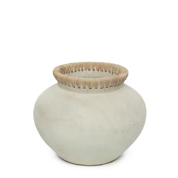 STYLY - Vase en terre cuite gris naturel H23