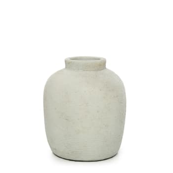 PEAKY - Vase en terre cuite gris H18