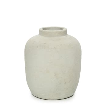 PEAKY - Vase en terre cuite gris H22