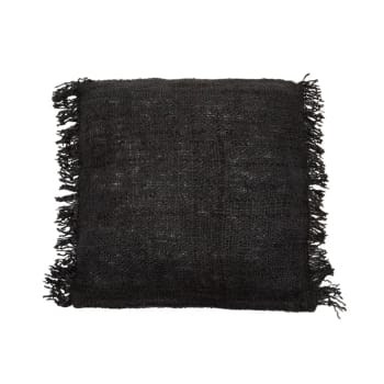 Sales - Coussin en coton noir 60x60