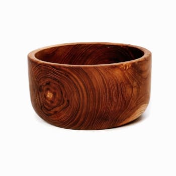 Teak root - Ensaladera de madera de teca natural