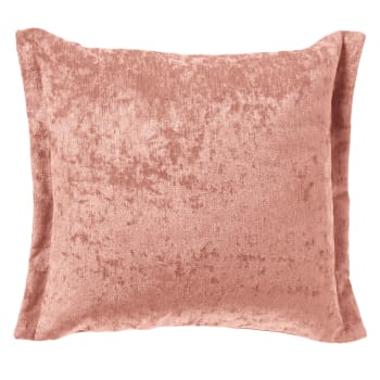 Coussin - rose en polyester 45x45 cm uni