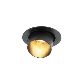 Qazqa Oneon Einbaustrahler Schwarz – Randlos & Modern – Für GU10-Lampen – Dimmbar