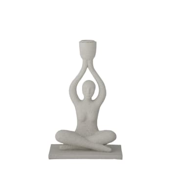 Pip Studio Bougeoir en Métal Sphère Petit Blanc-Or 24cm | Pip Studio