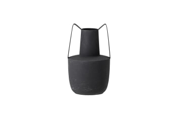 Itamar - Vase en métal noir H20.50 cm