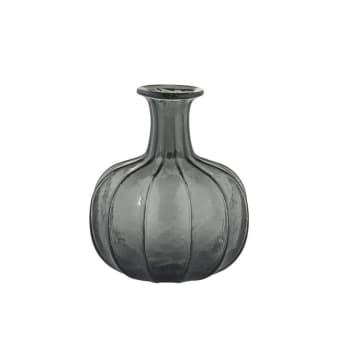 Jasmine - Vase aus grauem Glas H21