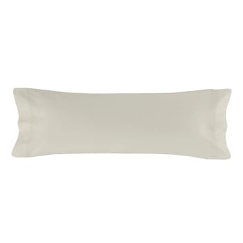 Basic - Funda de almohada 100% algodón beige 45x110 cm (cama 90)