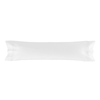 Basic - Funda de almohada 100% algodón blanco 45x155 cm (cama 135/140)