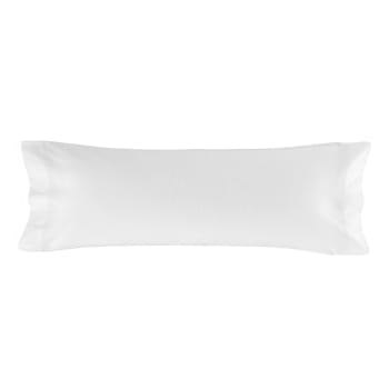 Basic - Funda de almohada 100% algodón blanco 45x110 cm (cama 90)