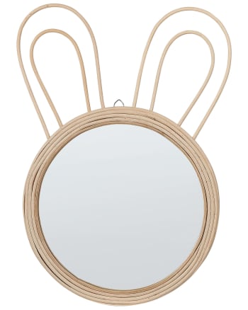 Golong - Specchio da parete rattan naturale ⌀ 26 cm