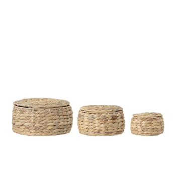 Cabilock Cesto In Vimini Rattan - Portaoggetti Multiuso 20x20x17 Cm - Per Fiori, Biancheria, Carta, Bonsai, Pennelli
