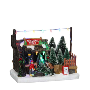 Luville specials - Miniatura de la aldea de navidad puesto de árboles de navidad alt. 14