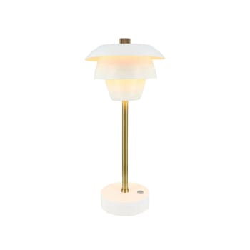 Moxy - Lampe à poser rechargeable en métal blanc et doré