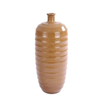 Bellia - Vaso bottiglia in terracota ocra D20