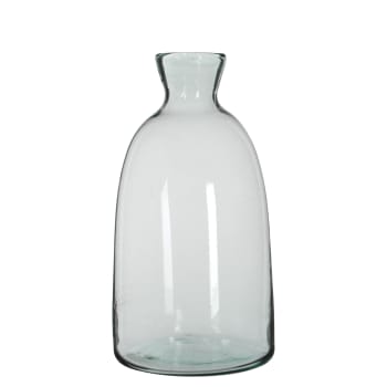 Florine - Vase bouteille en verre recyclé H44