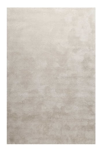 Pisa - Tapis en microfibre dense beige grisé 70x140 cm