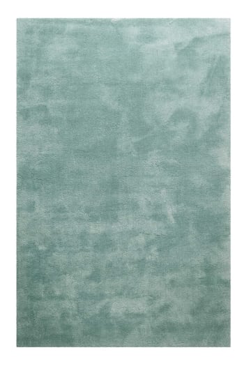 Pisa - Tapis en microfibre dense vert bleu grisé 80x150 cm