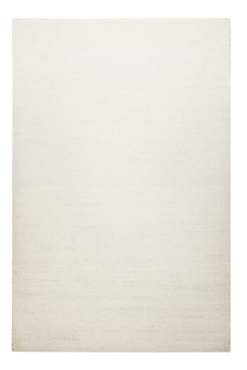 Toulouse - Alfombra tejida a mano, kilim en algodón y yute, beige marfil 130x190