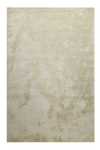 Pisa - Tapis en microfibre dense beige chiné 80x150 cm