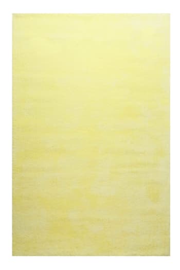 Pisa - Tapis en microfibre dense jaune 130x190 cm