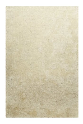 Pisa - Tapis en microfibre dense beige doré 70x140 cm