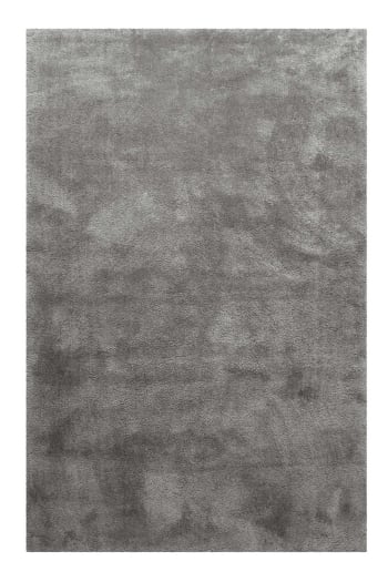 Pisa - Tappeto grigio in microfibra densa 160x230 cm