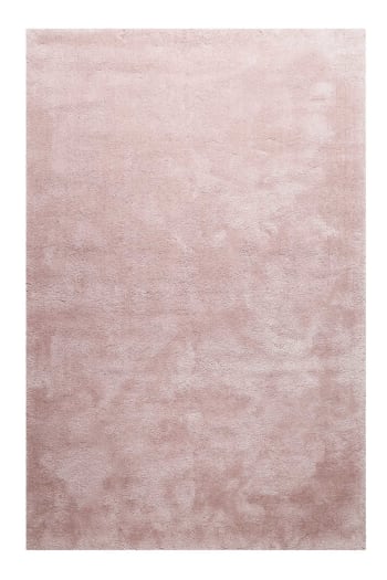 Pisa - Alfombra de pelo largo extrasuave rosa palo 70x140