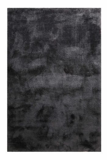 Pisa - Tappeto in microfibra densa antracite 70x140 cm