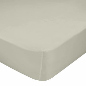 Basic - Bajera 100% algodón beige 90x200x32 cm (cama 90)