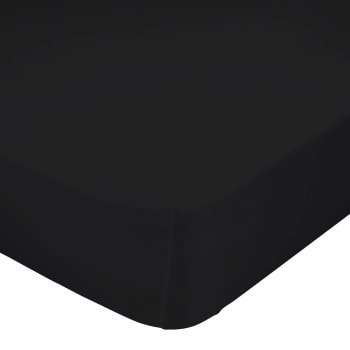 Basic - Drap-housse 100% Coton Noir 200x200x32 cm
