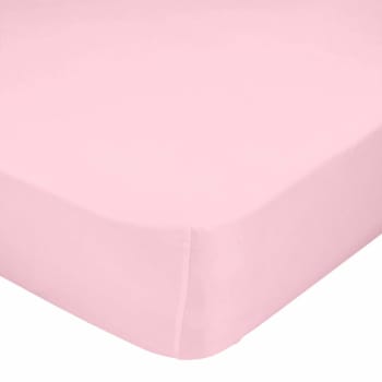 Basic - Bajera 100% algodón rosa palo 180x200x32 cm (cama 180)