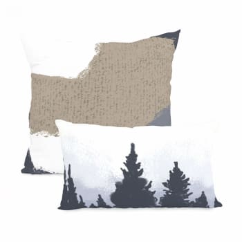 Penguin Home Set di 4 federe per cuscini 45 cm x 45 cm Federe per cuscini quadrati double face 100% cotone e federe con cerniera invisibile per soggio | Leroy Merlin