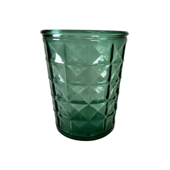 Krystal - Gobelet en verre recyclé  eucalyptus 12 cm
