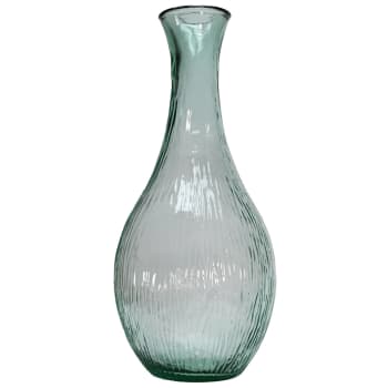 Kami - Vase en verre recyclé texturé Transparent 75 cm