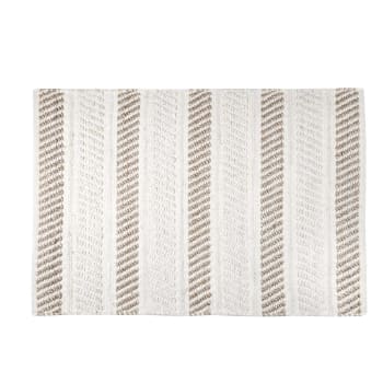 Tapis souple à motifs géométriques jute/coton blanc 60x90 cm