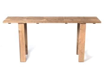 Woody - Table haute teck recyclé L170