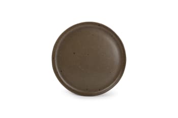 FORMA - Assiette plate 22cm brun - Lot de 4