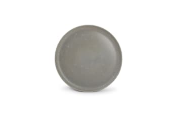FORMA - Assiette plate 22cm gris - Lot de 4