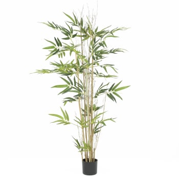 Bambou artificiel 3 troncs naturels 150cm