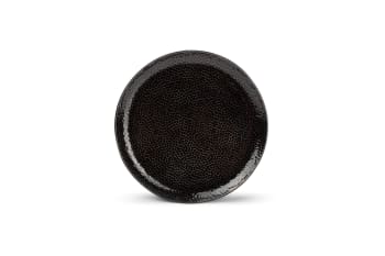 MIELO - Assiette plate 20,5cm noir - Lot de 4