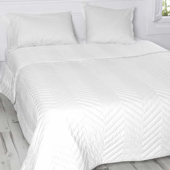 Couvre-lit Boutis Blanc 100% Microfibre – Extra Doux Thermosoudé 200cm (300x270cm)