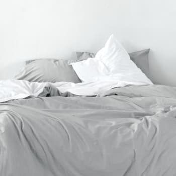 Basic Beyond Set Copripiumino King Size Microfibra Lavata - Reversibile Rosa E Grigio, 259x228 Cm + 2 Federe - 2